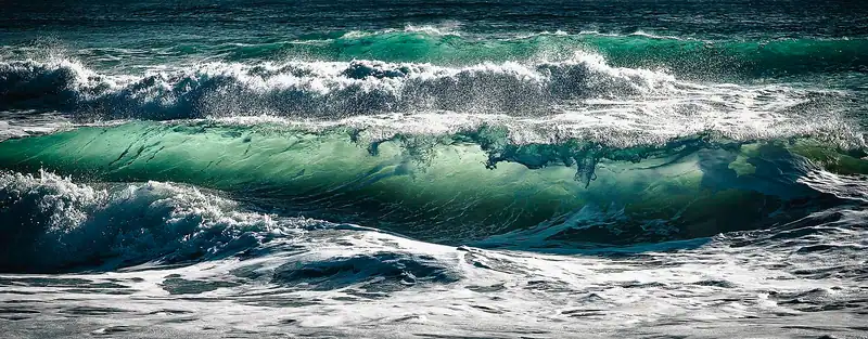 Atlantic surf breaking at Juno Beach